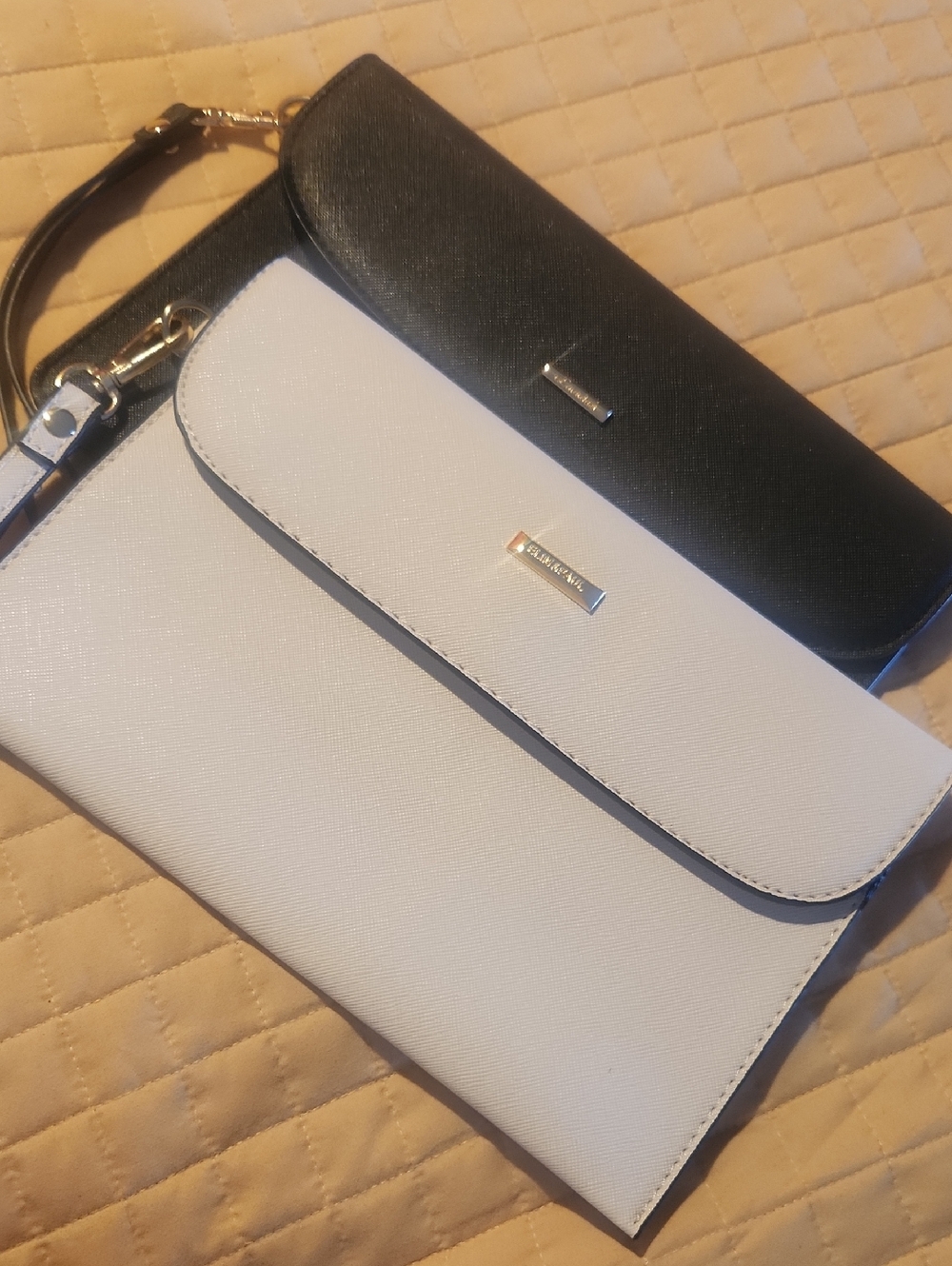 Crossbody Wallet Clutch in Black and White by 2 Brands